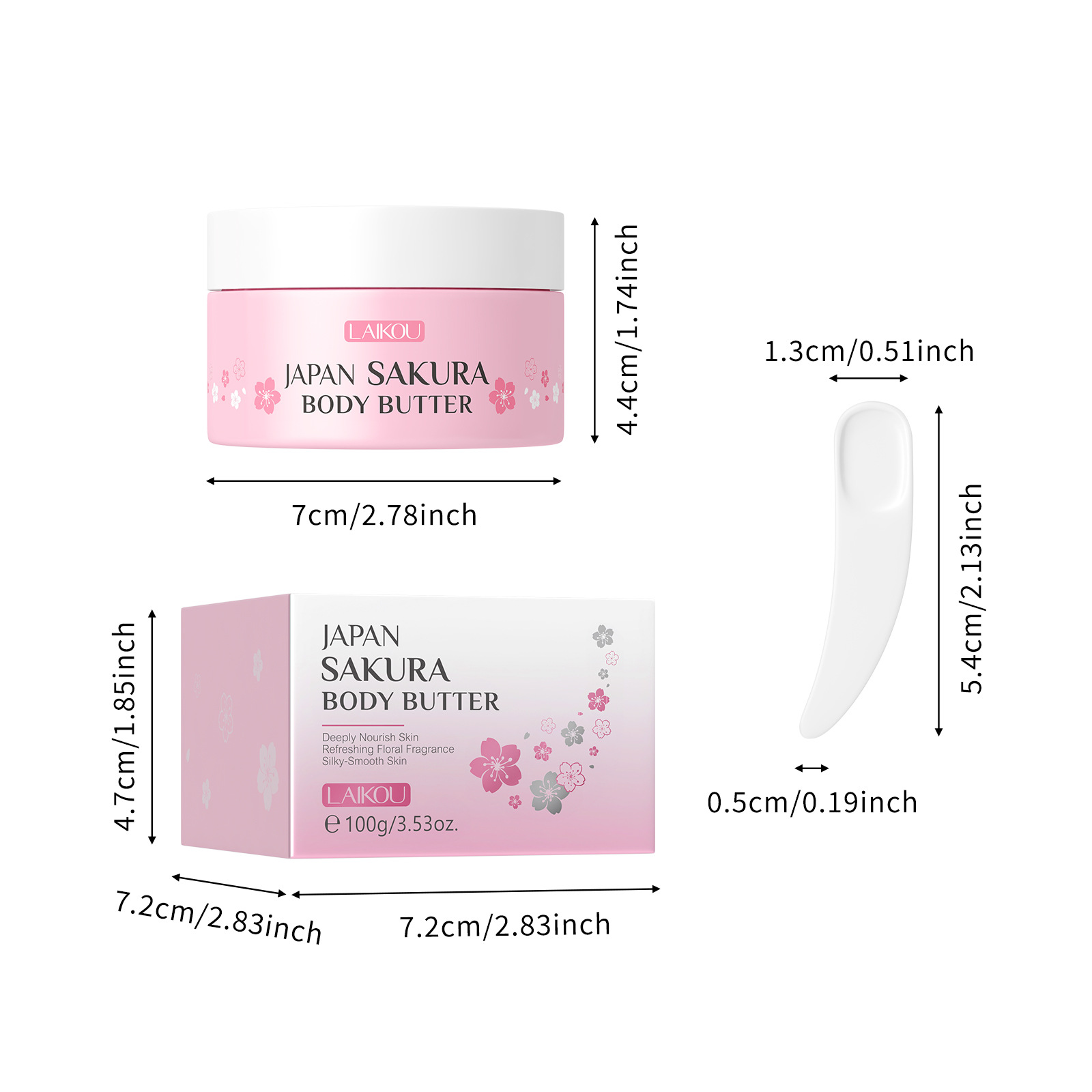 Cross-border LAIKOU Sakura Body Oil 100g Hydrating and Moisturizing Manufacturer's wholesale Body Moisturizing cream in stock Item Picture