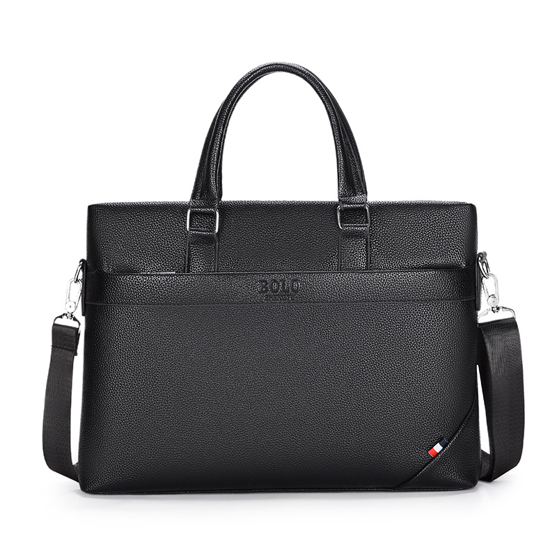 Trendy and stylish men's briefcase, men's business travel handbag, fashionable and casual cowhide large-capacity computer bag Item Picture