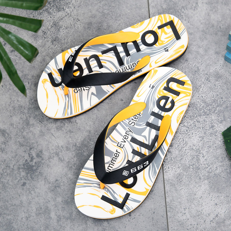 【 Customized with Pictures 】 Fashionable and quality men's flip-flops, summer slippers, Korean-style outdoor beach men's flip-flops factory Specification drawing