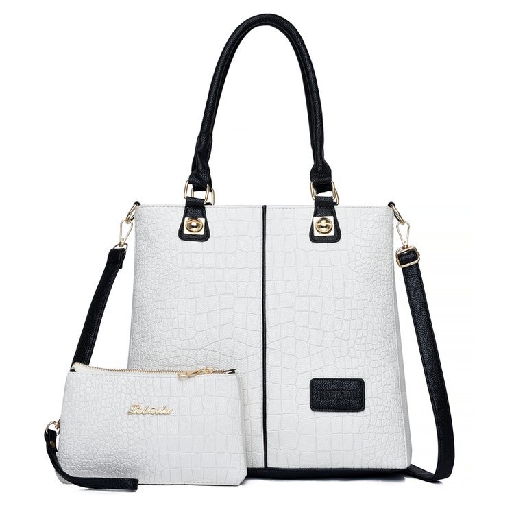 New cross-border women's bag, trendy crocodile-patterned mother and child bag, two-piece set, single-shoulder European and American crossbody bag, global shipping Specification drawing