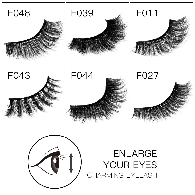 OEM customized handaiyan 3D thick and natural mink fur with curly, soft and long false eyelashes wholesale Specification drawing