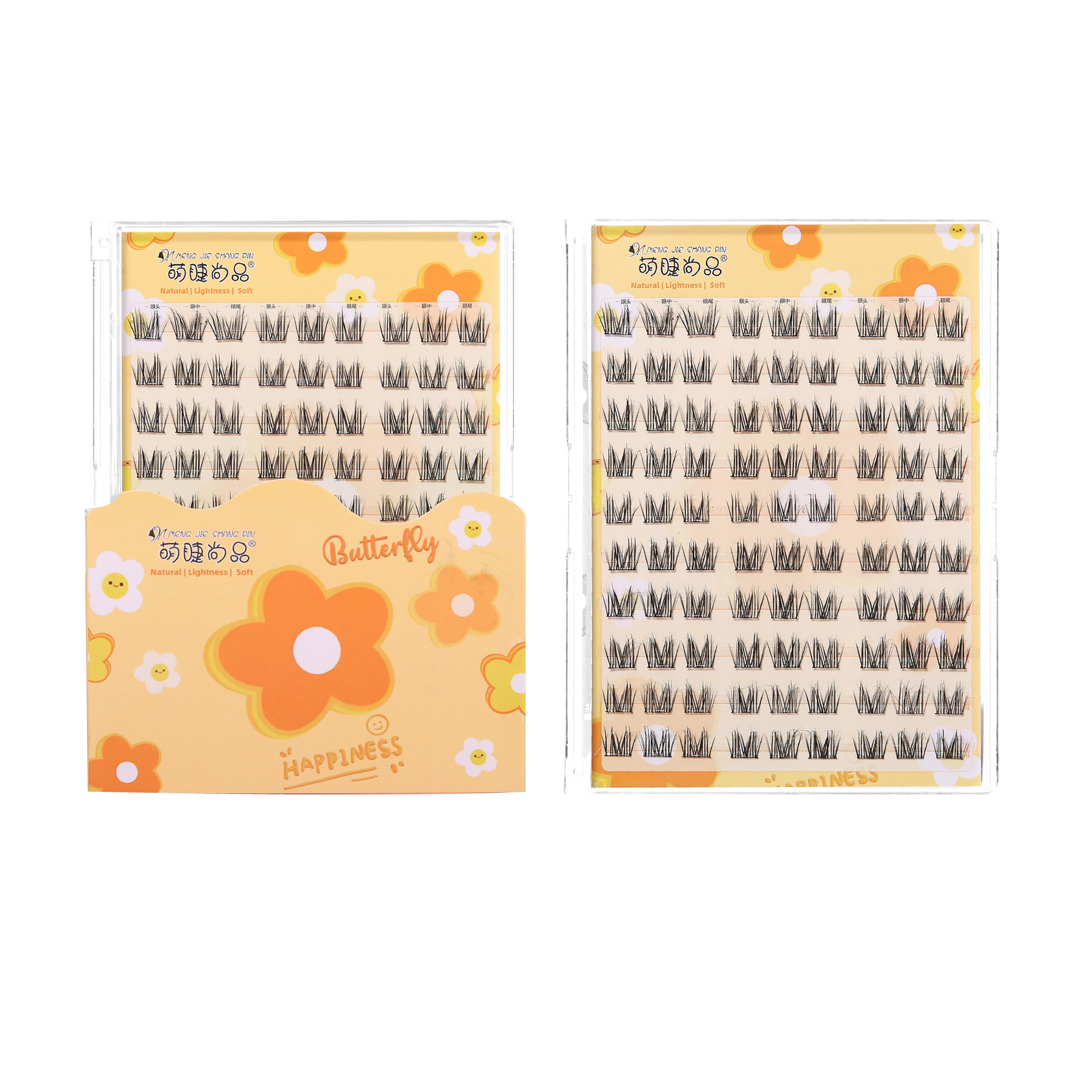 Mengjie Shangpin large-capacity glue-free fluffy little cat curls Natural sunflower single cluster segmented false eyelashes with self-adhesive Item Picture
