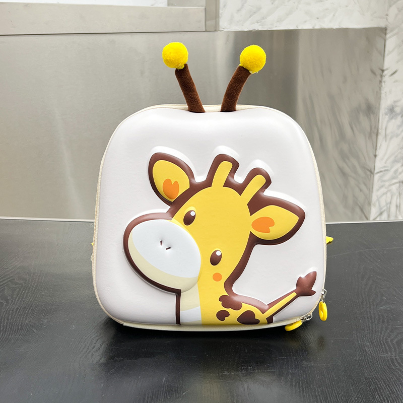 Super cute new children's eggshell backpack, fashionable cartoon deer shape kindergarten schoolbag, trendy accessories for boys and girls details Picture