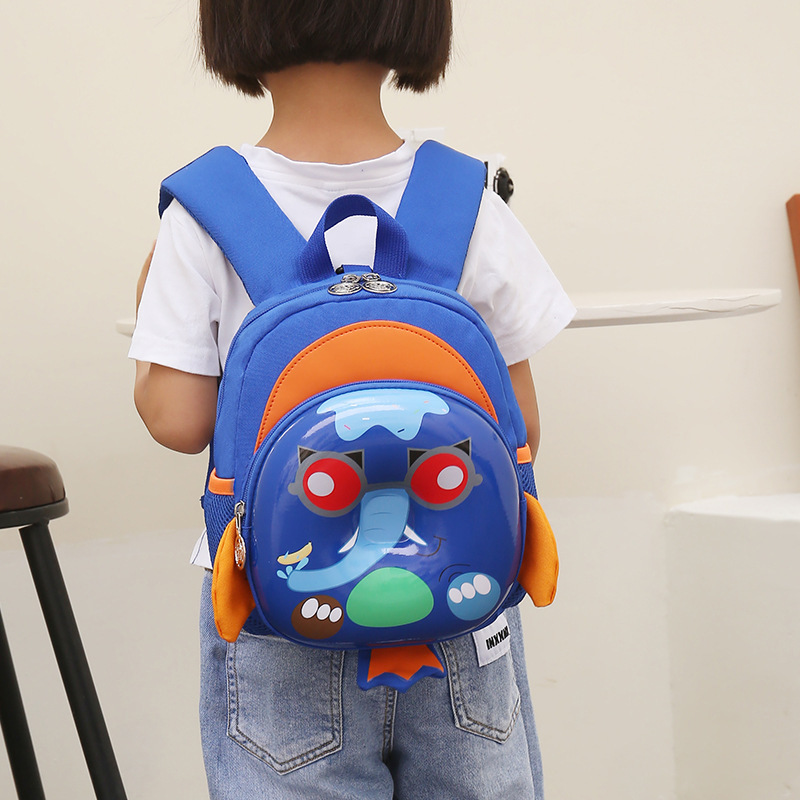 Eggshell bags for kindergarten babies, cartoon children's backpacks, trendy and cute, fun backpacks for boys and girls Specification drawing