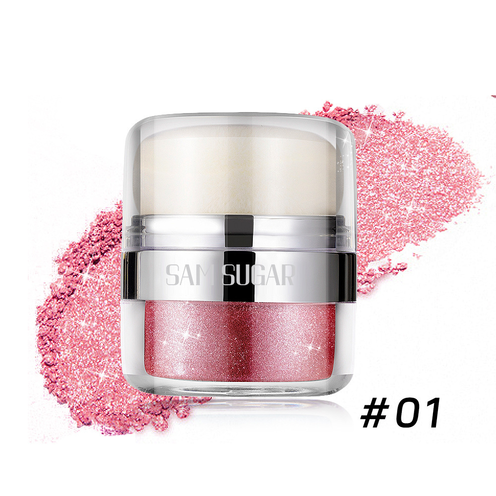 SAM SUGAR Cushion Highlighter Glitter Multi-functional Three-dimensional Contouring and Brightening Pearlescent Eyeshadow Body Pat Powder Item Picture