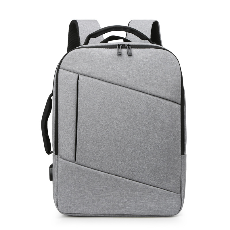 New multi-functional double-shoulder computer bag, simple college student schoolbag, business commuting luggage backpack with logo printing Item Picture