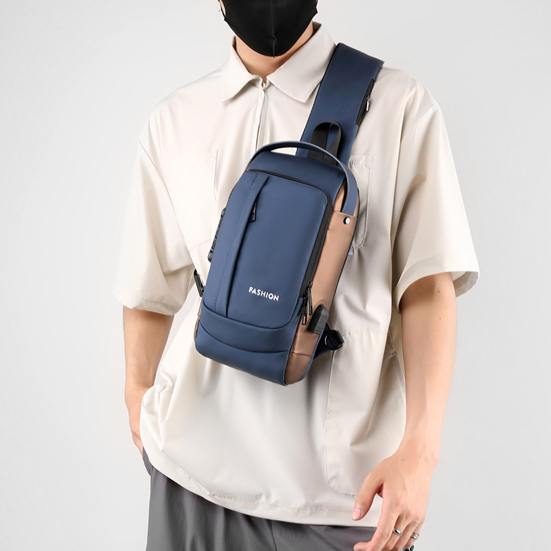 Multi-functional password lock chest bag, waterproof and anti-theft, casual motorcycle chest bag for both men and women, factory direct sales and wholesale, cross-border full figure