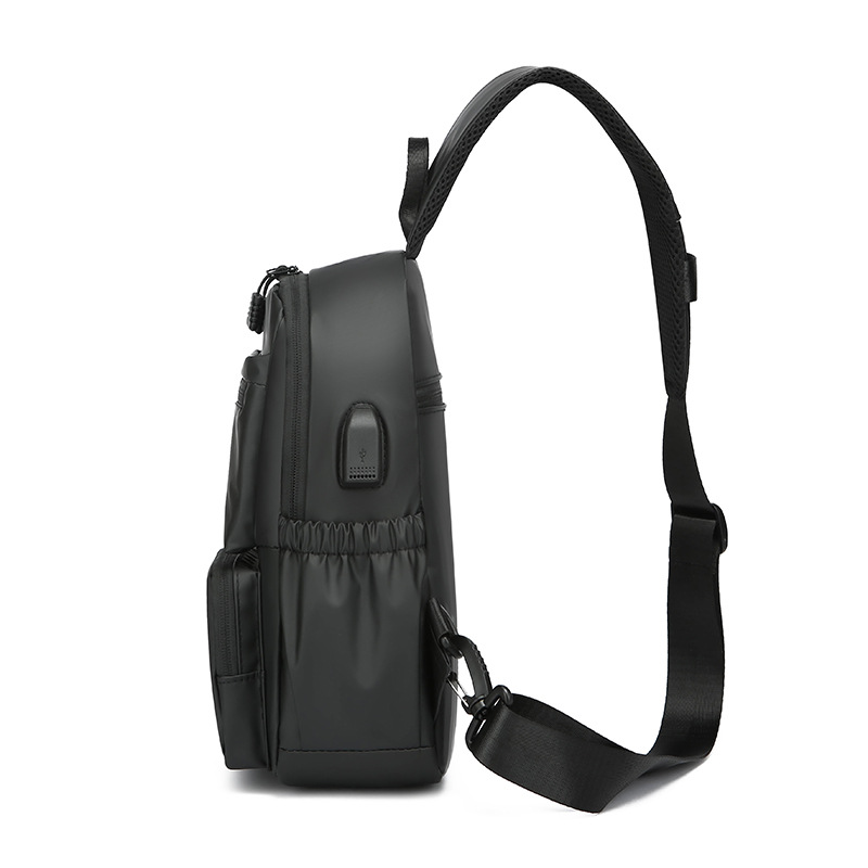 Men's chest bag, crossbody bag, single-shoulder bag, multi-functional large-capacity men's bag, water-resistant chest bag, small bag, cross-border Specification drawing