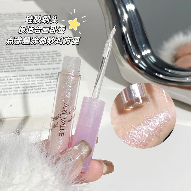 Art Value Shining Like Stars Liquid Eyeshadow Set: Five-color dotting and layering, versatile natural powder sparkling Eyeshadow Specification drawing