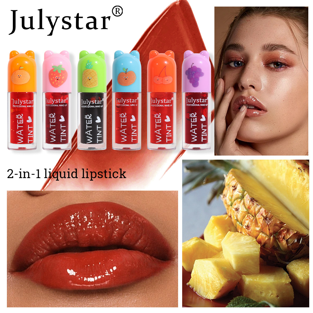 Cross-border makeup, easy-to-apply paint, moisturizing lip dye, long-lasting waterproof lip lipstick, water-free cup lip gloss wholesale details Picture