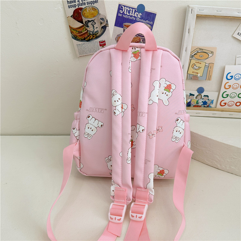 New foreign trade children's backpacks, cute printed kindergarten baby rabbit schoolbags, lightweight back-protecting small backpacks Specification drawing
