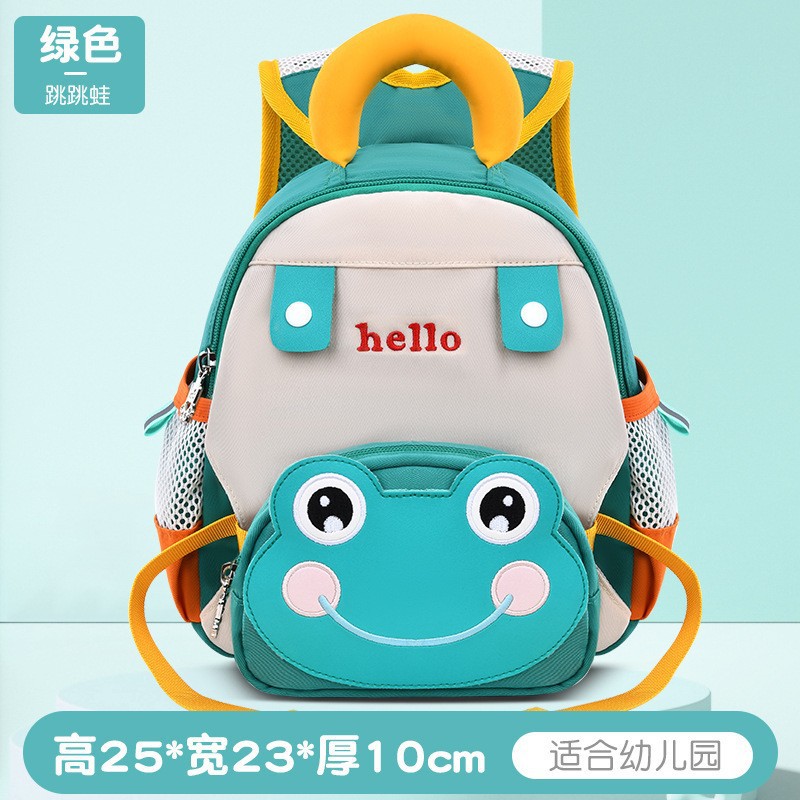 New style kindergarten schoolbag for boys and girls aged 1-3, cartoon cute large-capacity baby outdoor leisure backpack 4 details Picture