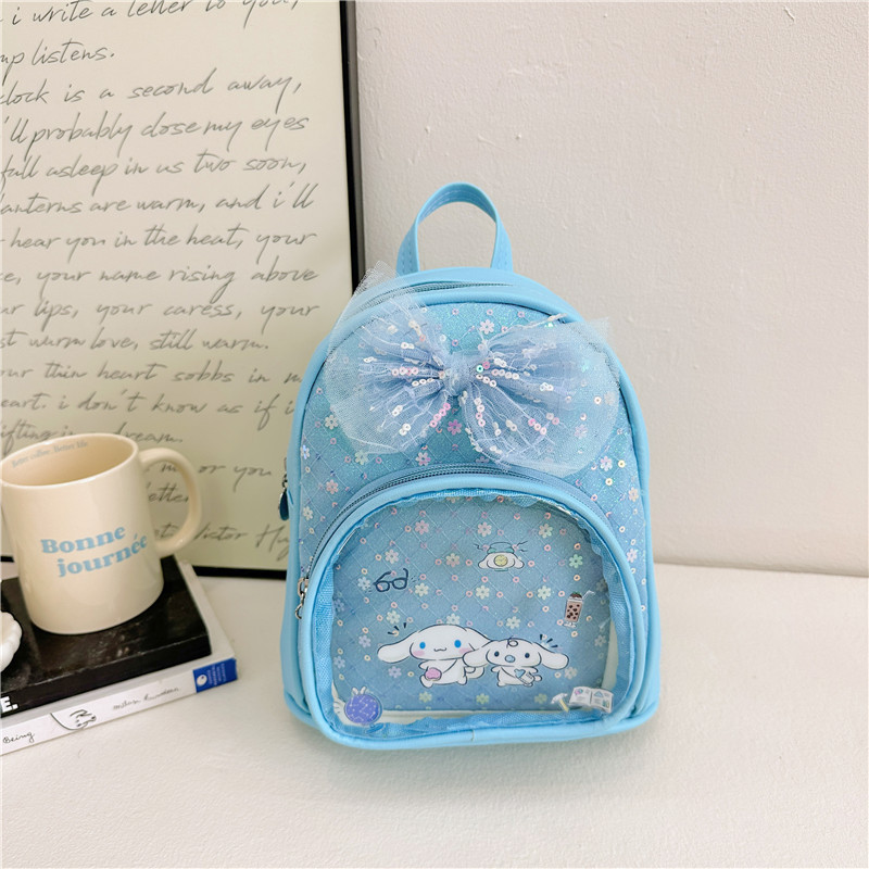 The new cute bow backpack is a trendy and stylish small schoolbag for boys and girls in kindergartens. It's a casual and versatile bag with a fashionable touch details Picture