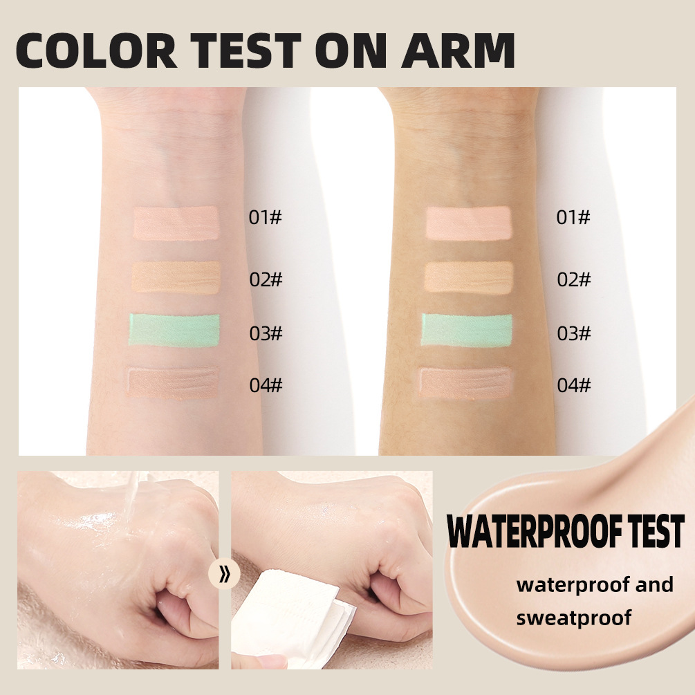 QIBEST Natural Concealer is hydrating, light, waterproof and long-lasting. It covers and brightens dark circles, acne marks and tear troughs Application Scenario