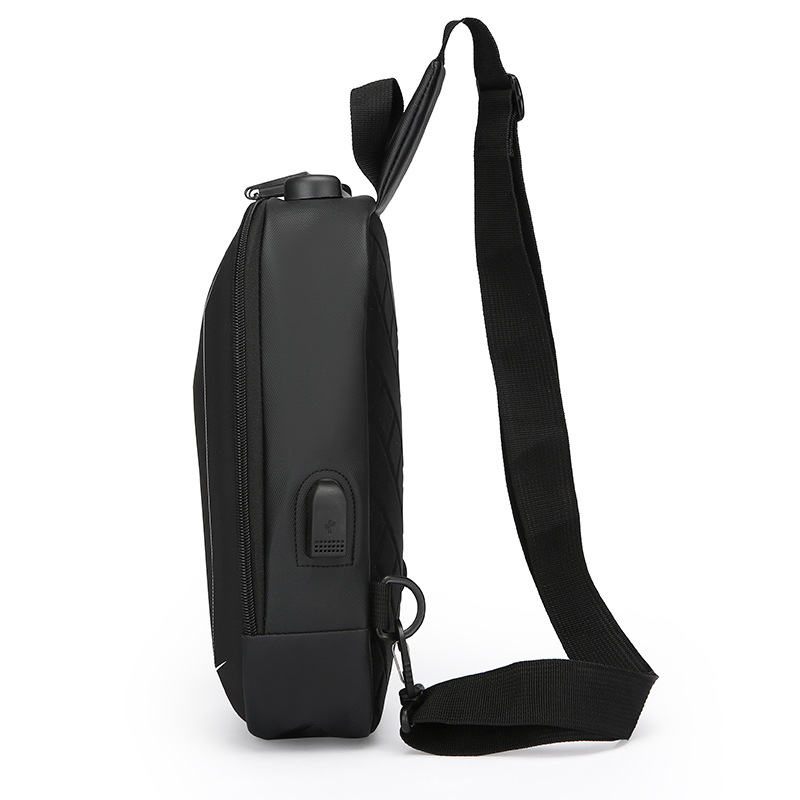 2024 Summer Casual backpacks, crossbody bags, cross-border wholesale, USB charging port bags, men's chest bags, fashionable single-shoulder bags Application Scenario
