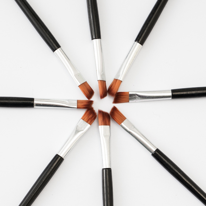Factory wholesale single eyebrow brushes, portable mini brushes, eyeliner brushes, beauty tools, makeup brushes, direct sales of fan-shaped pens full figure