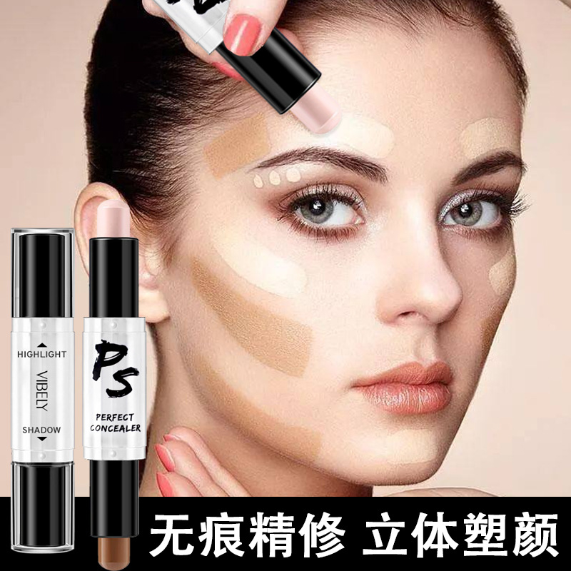 VIBELY Cross-border Makeup 3D Double-Head Contouring Stick Brightening Face Concealer Shadow Stick Contouring Highlight Pen Specification drawing