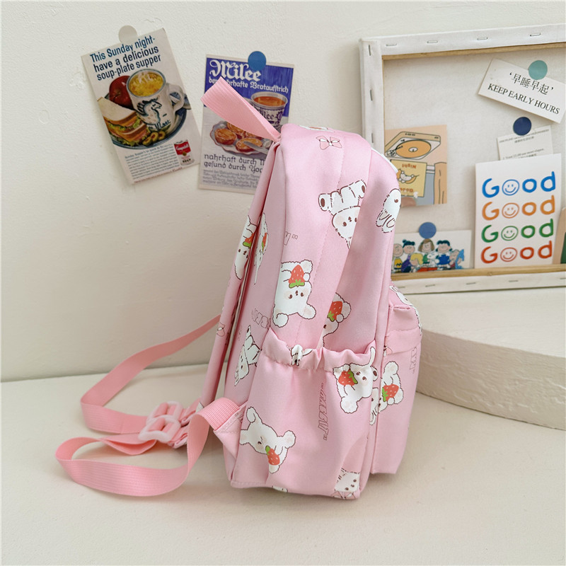 New foreign trade children's backpacks, cute printed kindergarten baby rabbit schoolbags, lightweight back-protecting small backpacks details Picture