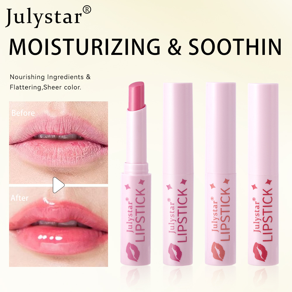 Julystar Lip Tinting Lip Balm Moisturizing and Hydrating Lip Lines, Vitamin E-containing fruit-scented warming lipstick Specification drawing