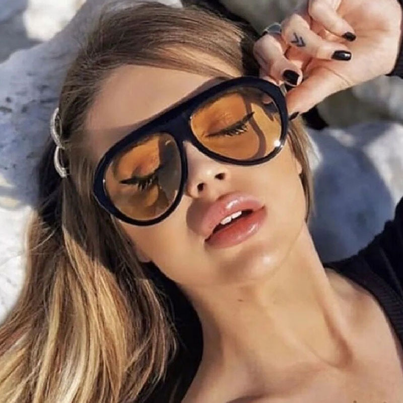 Beach sunglasses, toma-shaped sunglasses, 2024 new style sunglasses, fashionable and simple, Instagram influencer, high-end look for women details Picture
