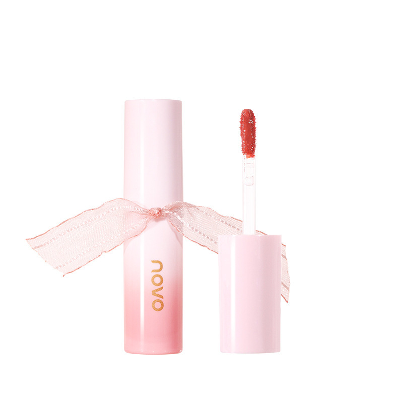 NOVO Water Gloss Colored Ribbon Lip Gloss, Water Gloss Mirror Glass Lip gloss, waterproof and non-stick to the glass, affordable student lipstick Item Picture