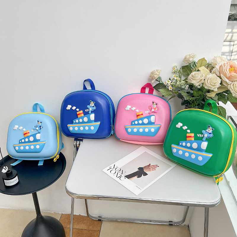 New Korean-style cartoon hard shell bags for boys and girls in children's schoolbags, kindergarten, preschool and nursery classes details Picture