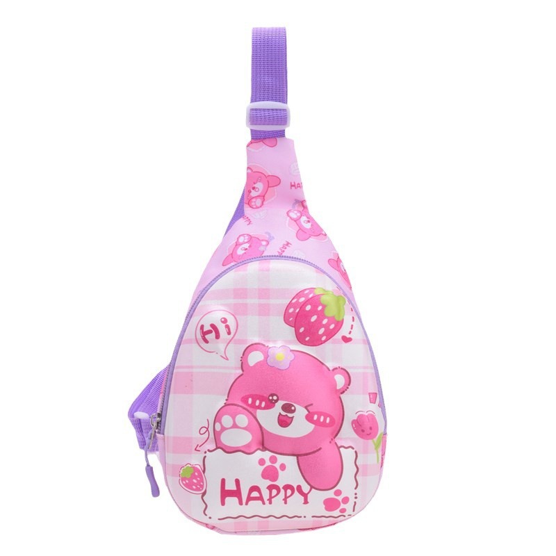 2024 New children's chest bag with diagonal cross, cute cartoon children's back-protecting kindergarten bag, printed boys' bag Item Picture