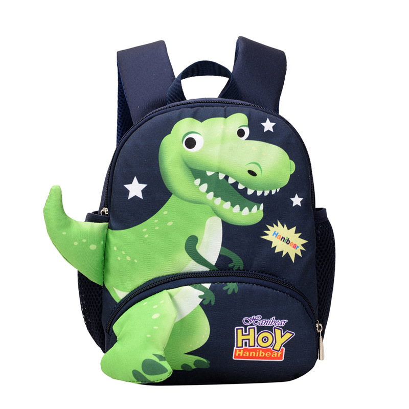 Children's bag for kindergarten preschool boys, cartoon dinosaur Spider-Man backpack, anti-wandering and anti-loss rope schoolbag Item Picture