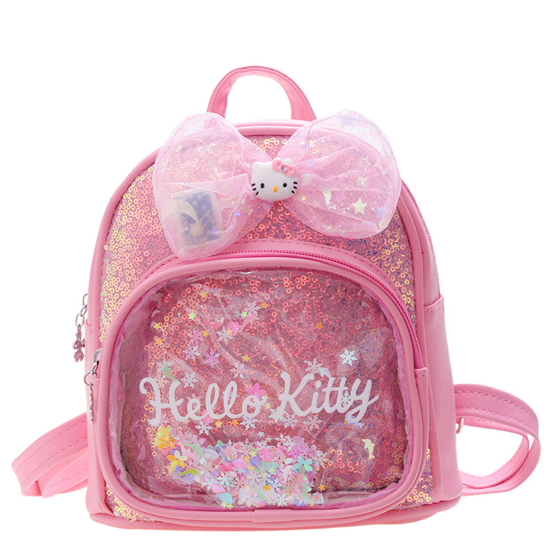 2023 New Children's sequined stylish princess backpack, Cute Girls' travel Snack Bag, Laser backpack Item Picture