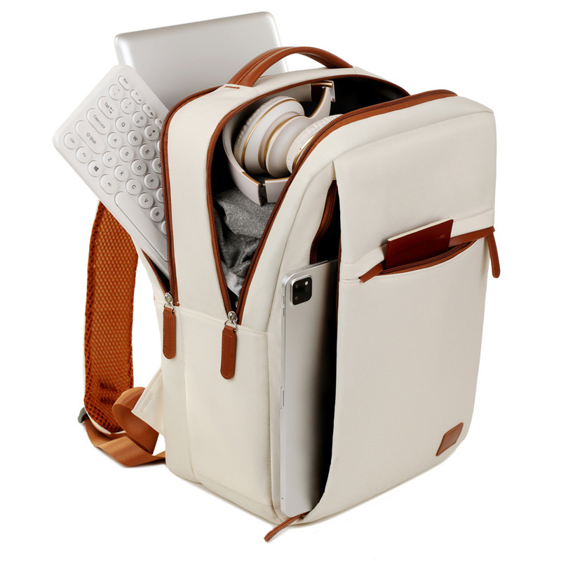 Cross-border backpacks for men, casual, fashionable, versatile and simple schoolbags for women, and laptop bags for college students Specification drawing