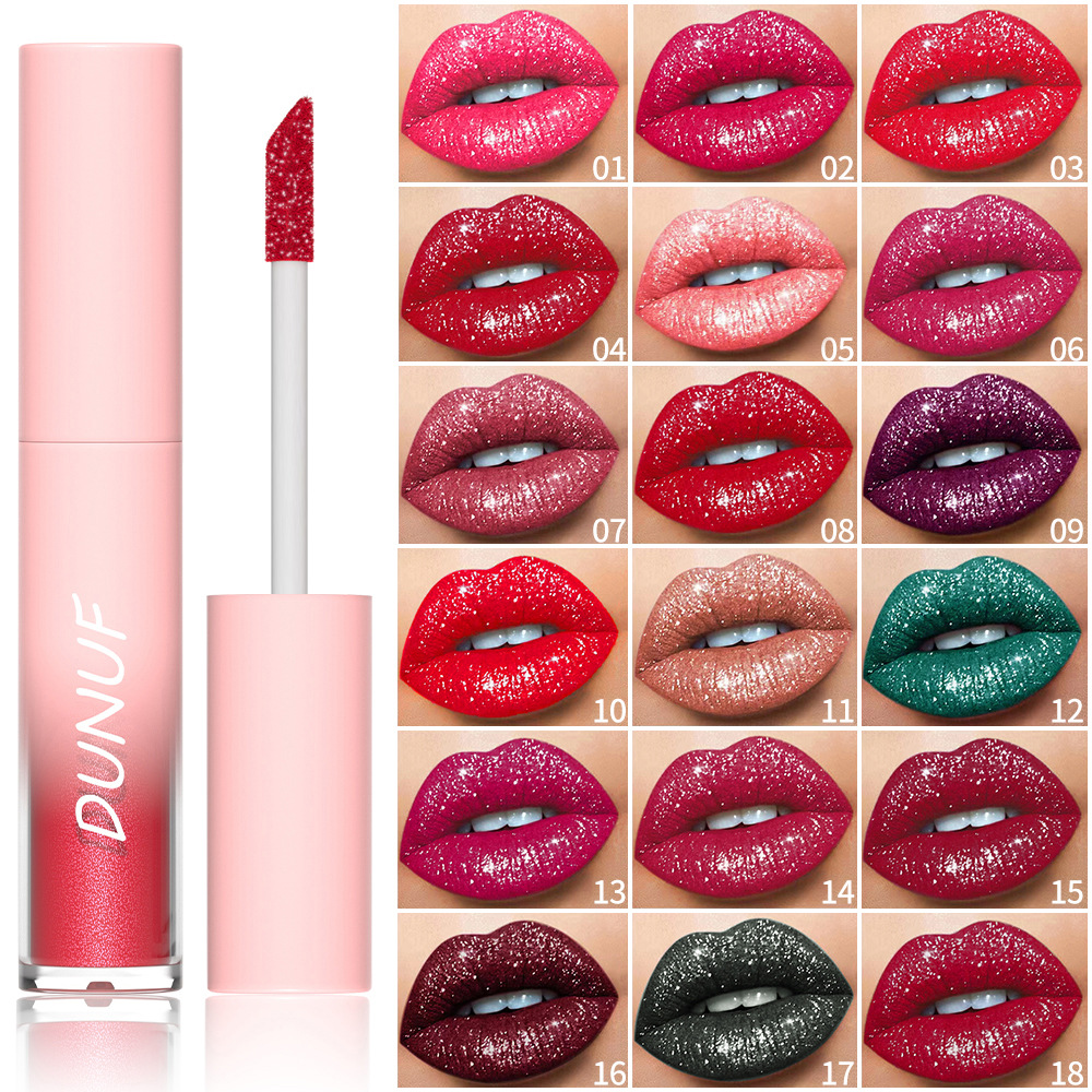 Check out DUNUF 18-color diamond lipstick lip gloss! Link Disclaimer - For Foreign trade only full figure