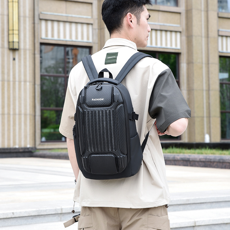 Wholesale hard-shell anti-collision computer bags, men's fashionable large-capacity backpacks, functional windproof and water-repellent travel backpacks Specification drawing