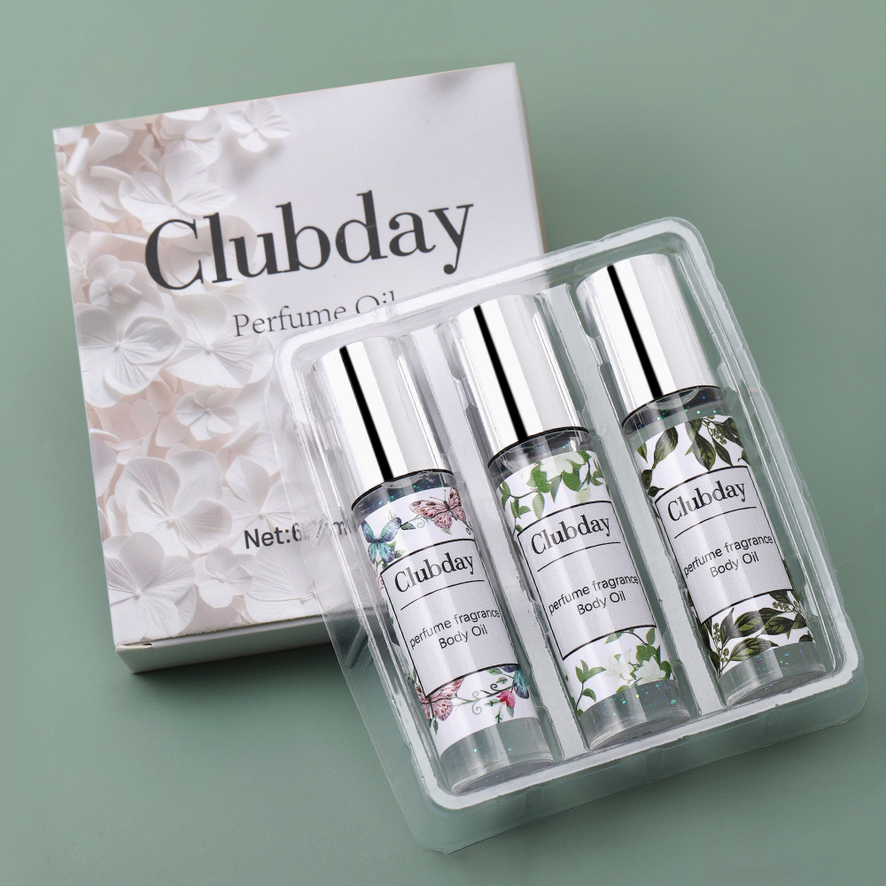 Clubday Body Fragrance Long-lasting Floral Roll-on Perfume Oil Natural Sparkling 3-bottle Wholesale Export Perfume Oil Application Scenario