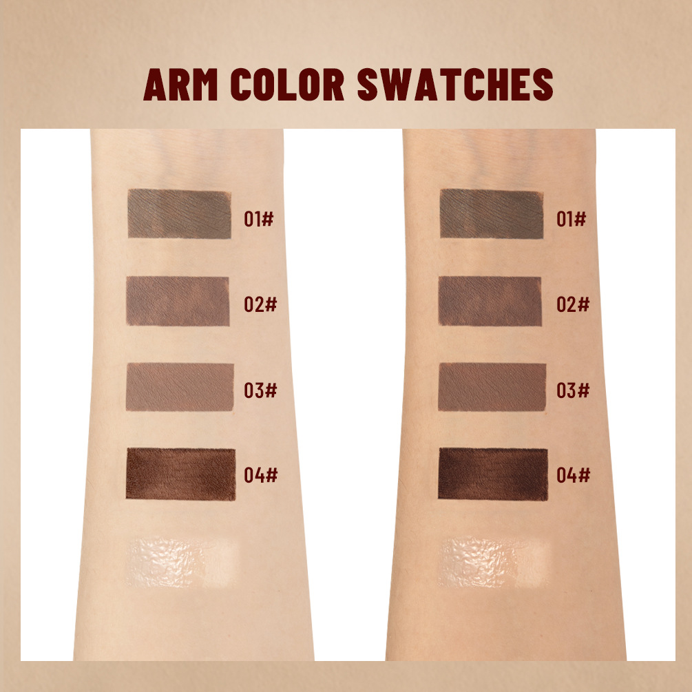 QIBEST Cross-border Double-Head Eyebrow Dye is a long-lasting, waterproof, sweat-proof, non-smudging, natural three-dimensional liquid eyebrow styling liquid Specification drawing