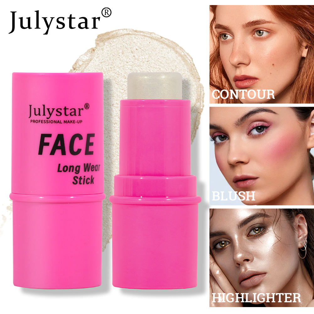 Cross-border Contouring high-gloss Stick, multi-functional makeup Facial blush base cream, pearlescent Brightening, under-eye eye contour stick full figure