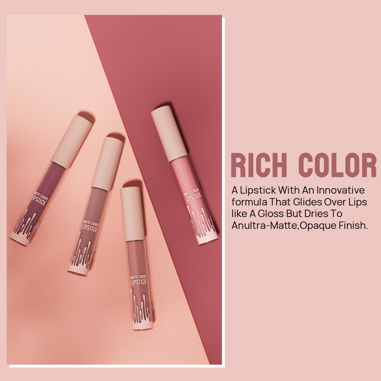 HelloKiss natural color non-fading matte four-color lip gloss, cross-border nude matte non-stick cup lip gloss Application Scenario