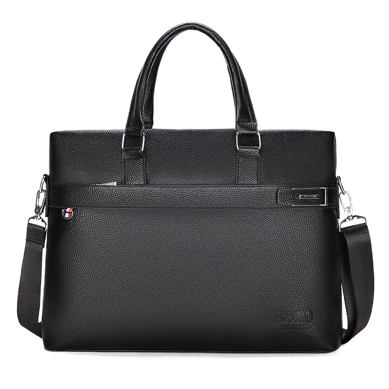 Business fashion leather briefcase, men's trendy and versatile crossbody bag, fashionable and simple men's bag, laptop bag Item Picture