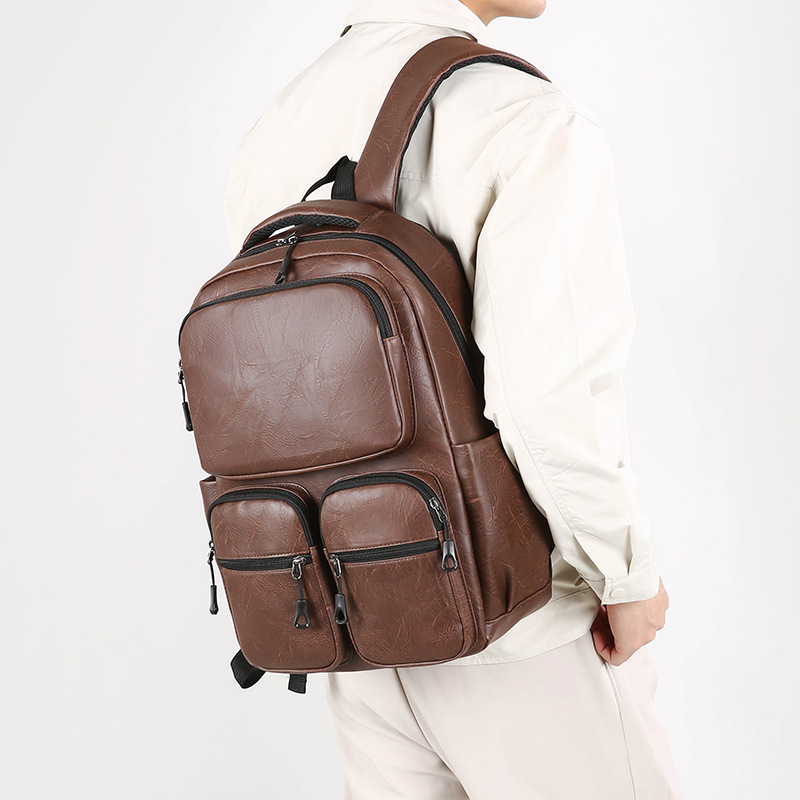 Men's backpacks, large-capacity travel bags, simple computer backpacks, school bags for junior high school, senior high school and college students, women's business bags details Picture