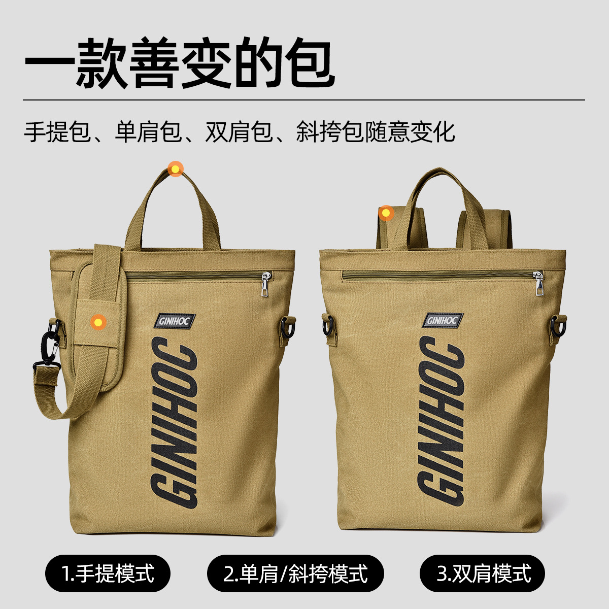 New Japanese-style large-capacity backpack, personalized letter versatile backpack, water-resistant casual college student schoolbag for men full figure