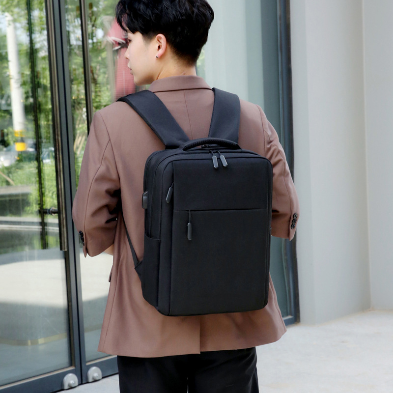 Multi-functional backpack, men's business commuting backpack, USB shoulder computer bag, large-capacity student campus schoolbag details Picture