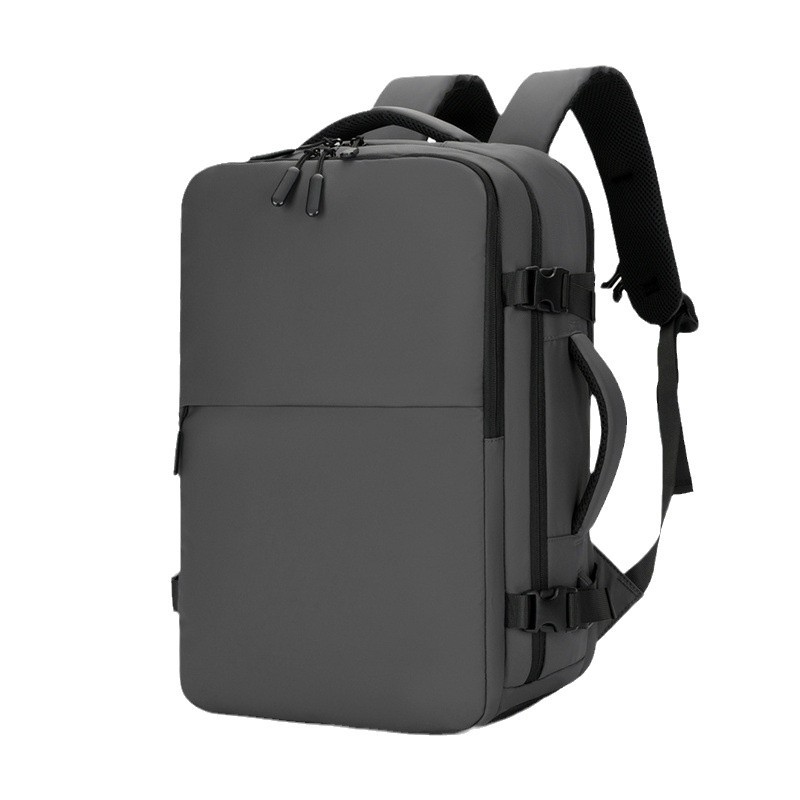 New cross-border leather film backpack for men's business travel, dry and wet separation, large-capacity multi-functional computer bag Item Picture
