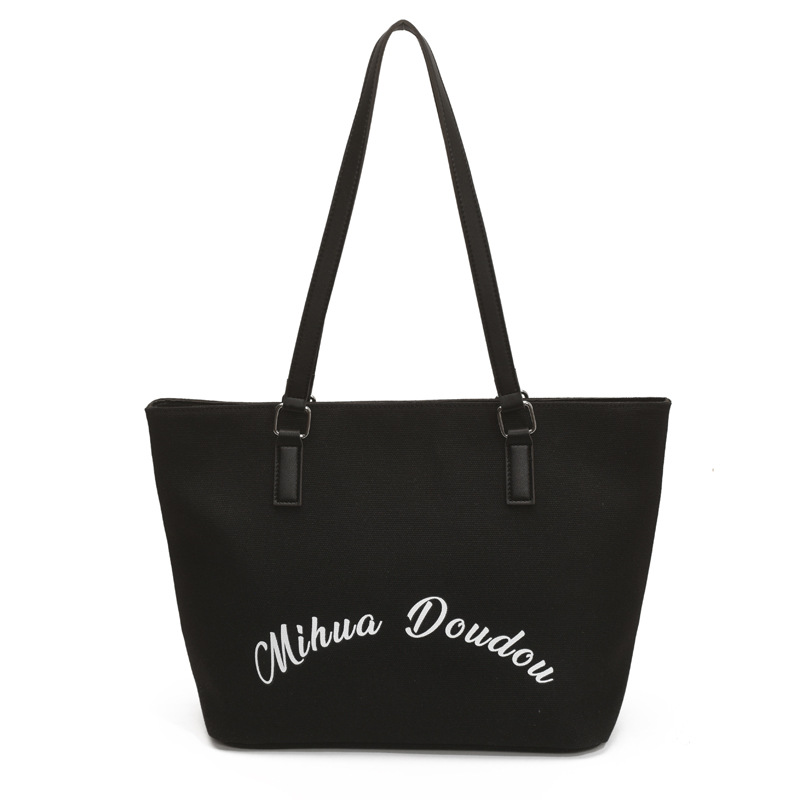The new 2025 summer collection features a patchwork color-blocking canvas bag, a casual large-capacity single-shoulder bag, and a fashionable embroidered commuter tote bag Item Picture