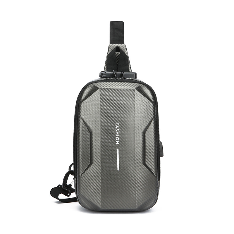 Wholesale men's storage single-shoulder bags, polyhedral hard shell crossbody bags, trendy sports bags, outdoor cycling small backpacks Item Picture