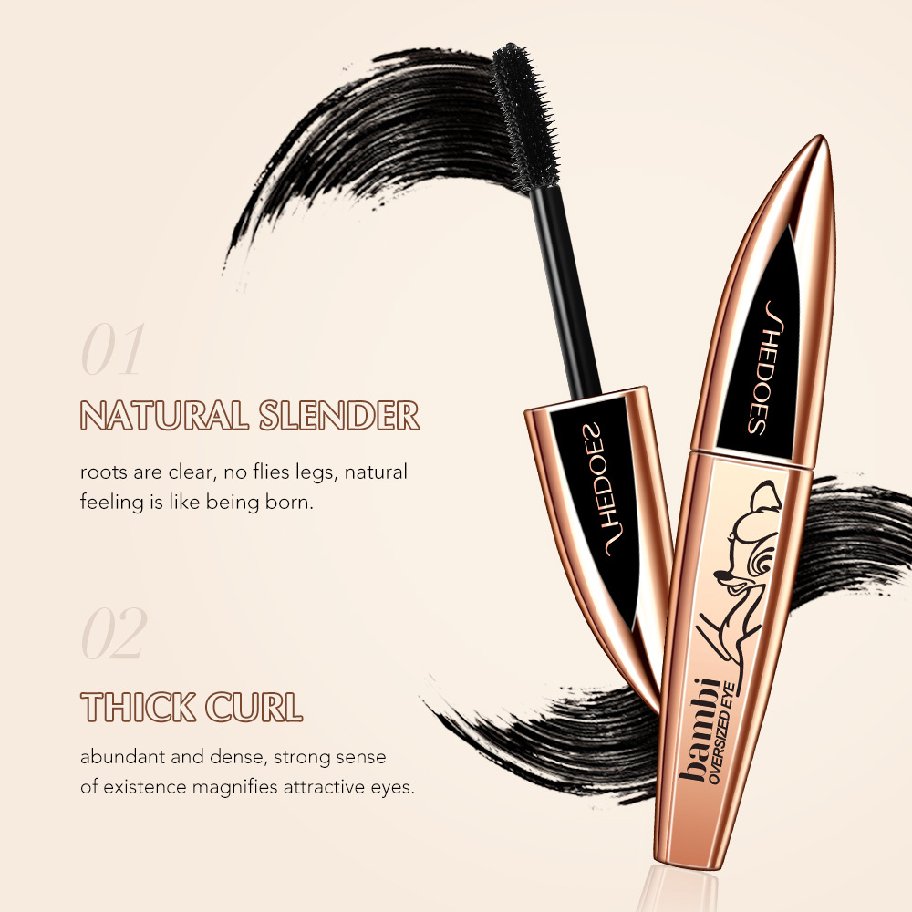 Shedoes cross-border export Bambi Deer Mascara is waterproof, sweat-proof, thickens the eyes, elongates the eyes and ensures long-lasting makeup Application Scenario