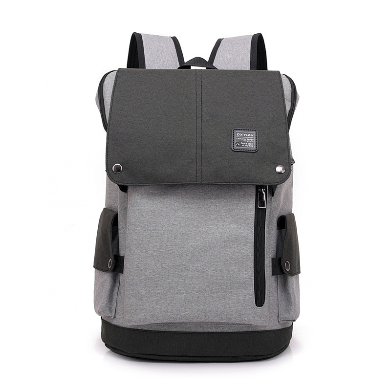 Travel backpacks, color-blocked men's backpacks, casual Korean-style college student schoolbags, usb charging computer bags in stock for wholesale Item Picture