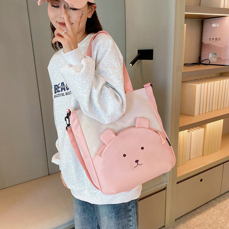 Canvas bag, primary school student handbag, book bag, 2024 new style girls' tutorial bag, tutorial bag, large capacity single-shoulder bag Application Scenario