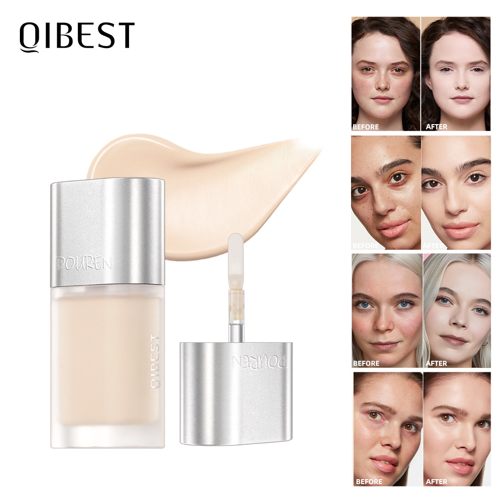 QIBEST Natural Concealer is hydrating, light, waterproof and long-lasting. It covers and brightens dark circles, acne marks and tear troughs full figure