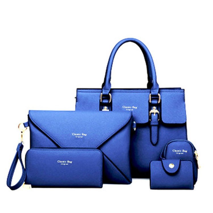 New European and American women's handbag, trendy toothpick pattern single-shoulder five-piece set, mother and child bag, cross-border one-piece delivery worldwide Application Scenario