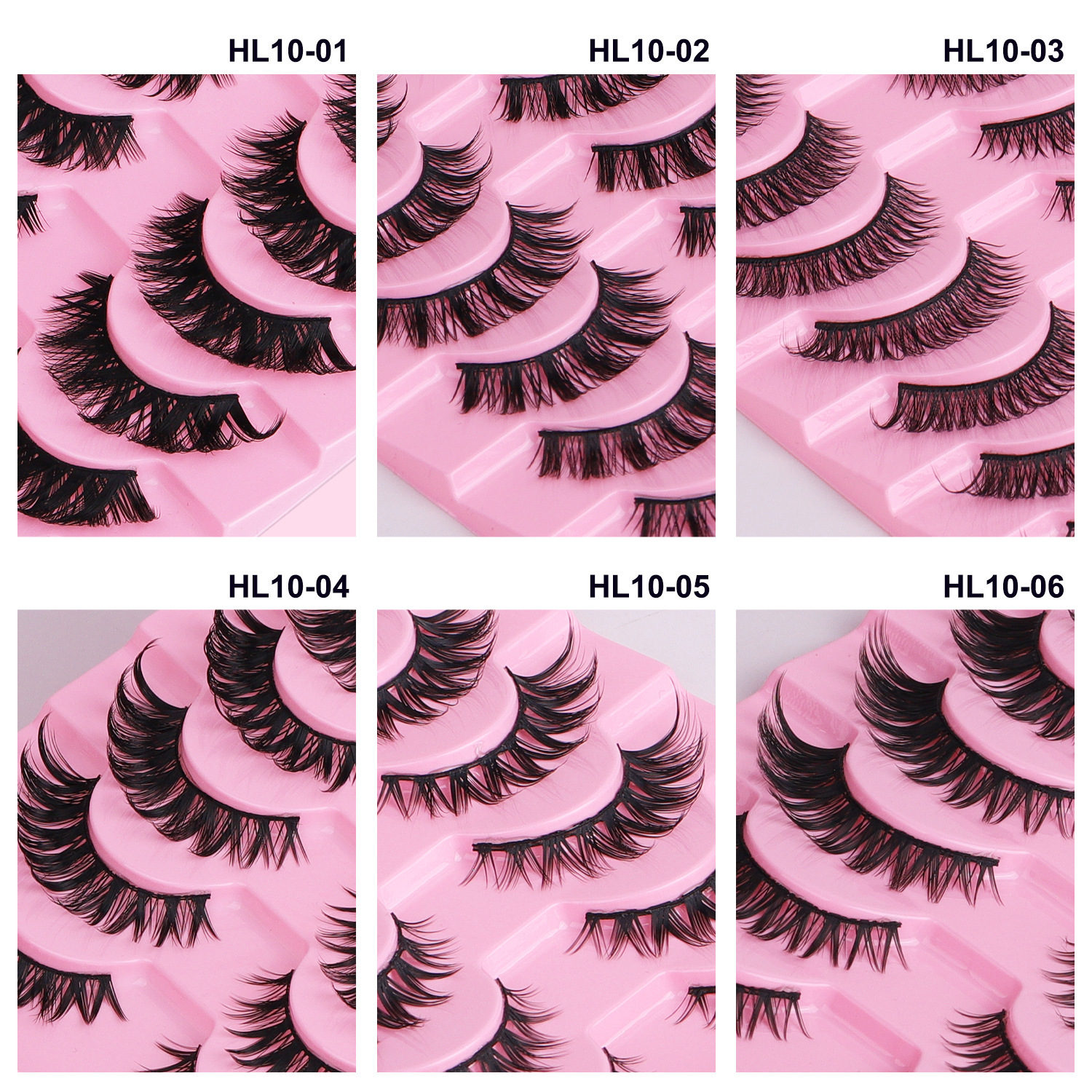 10 pairs of European and American style natural curly false eyelashes - Wholesale of thick curly natural eyelashes with curved black stems Application Scenario