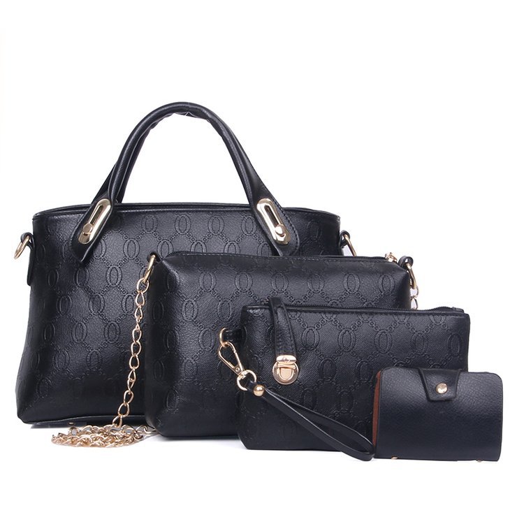 New Bear four-piece set, European and American trend women's single-shoulder bag, crossbody and hand-carry bag, cross-border one-piece delivery worldwide Item Picture